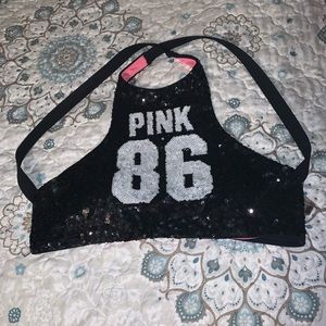 PINK sequence bikini top